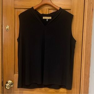 Nipon Boutique Women’s Black Sleeveless Stretch Blouse - Size 1X